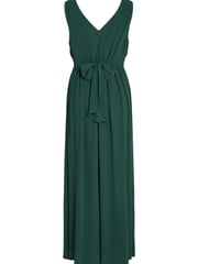 Vila Green Sleeveless V Neck Tulle Maxi Dress - Image 1 of 5