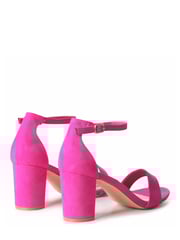 Linzi Pink Frankie Soft Faux Suede Open Toe Block Heel - Image 4 of 4