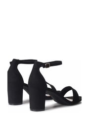 Linzi Black Frankie Soft Faux Suede Open Toe Block Heel - Image 3 of 4