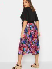 Yours Curve Pink London Two In One Wrap Dress - Image 2 of 4