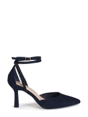 Linzi Blue Pecan Pointed Mule With Embellished Wrap-Around Ankle Strap - Image 2 of 4