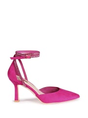 Linzi Pink Pecan Pointed Mule With Embellished Wrap-Around Ankle Strap - Image 2 of 4