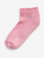 Multi 7 Pack Cotton Rich Embroidered Cushioned Sole Trainer Socks - Image 4 of 8