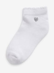 Multi 7 Pack Cotton Rich Embroidered Cushioned Sole Trainer Socks - Image 5 of 8