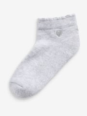 Multi 7 Pack Cotton Rich Embroidered Cushioned Sole Trainer Socks - Image 7 of 8