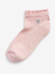 Multi 7 Pack Cotton Rich Embroidered Cushioned Sole Trainer Socks - Image 8 of 8