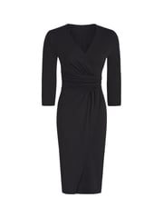 HotSquash Black Ascot Mock Wrap Dress - Image 6 of 6
