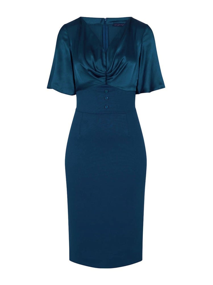 HotSquash Blue Emma Dress With Buttons - Image 3 of 3