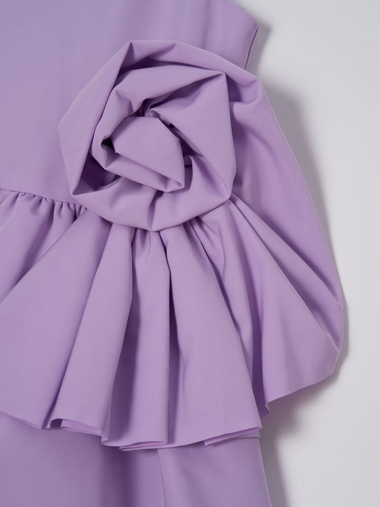 Angel & Rocket Purple Lourdes Corsage Waist Dress - Image 7 of 7