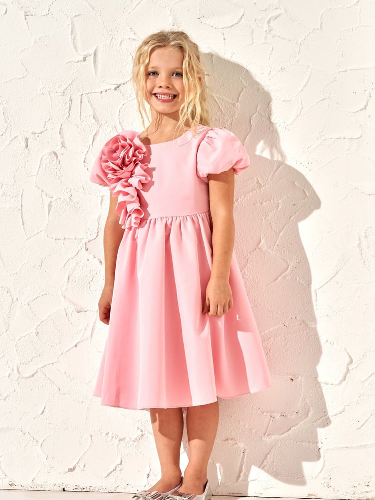 Angel & Rocket Pink Cascade Corsage Dress - Image 2 of 3