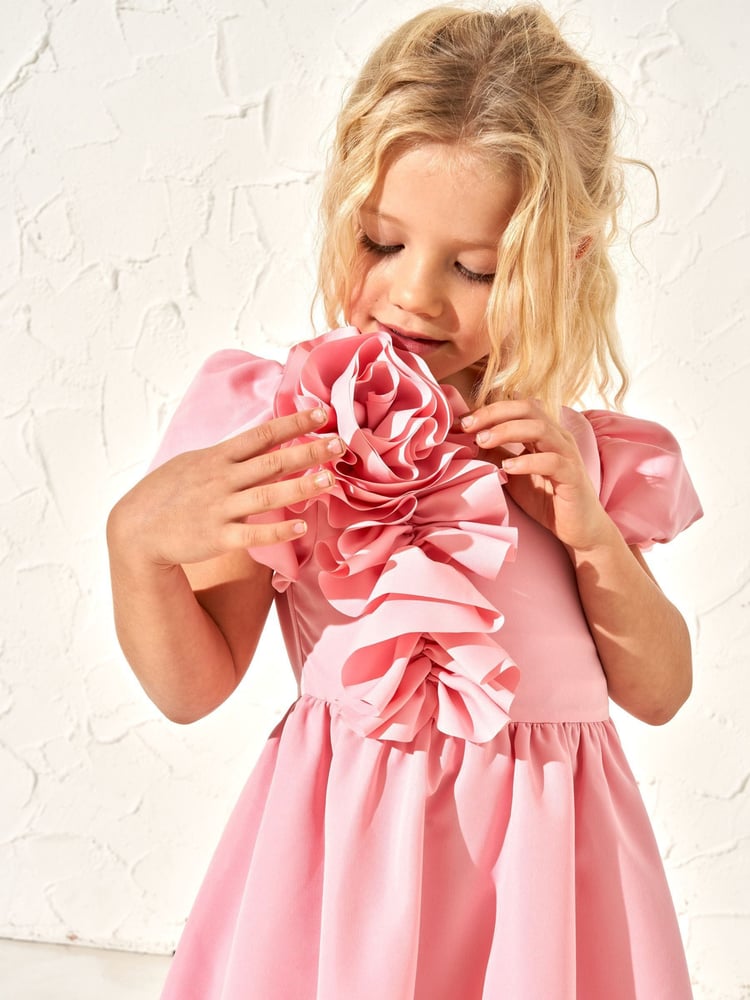 Angel & Rocket Pink Cascade Corsage Dress - Image 3 of 3
