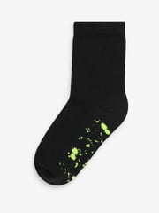Black Splat Cotton Rich Cushioned Socks 7 Pack - Image 5 of 8