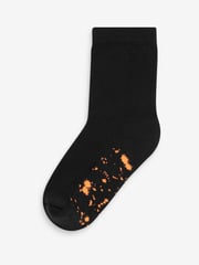 Black Splat Cotton Rich Cushioned Socks 7 Pack - Image 7 of 8