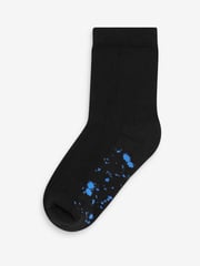 Black Splat Cotton Rich Cushioned Socks 7 Pack - Image 8 of 8