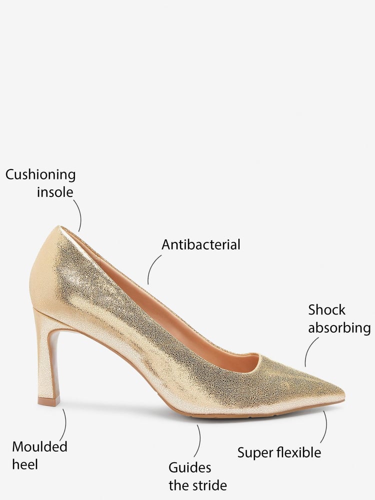 Gold Regular/Wide Fit Forever Comfort® with Motionflex Leather Courts - Image 8 of 8