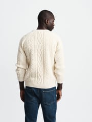 Creme - Aubin – Westport Aran – Pullover aus Wolle mit Rundhalsausschnitt - Bild 2 von 6