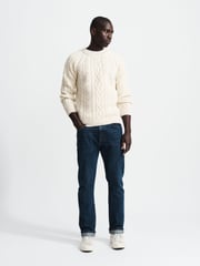 Creme - Aubin – Westport Aran – Pullover aus Wolle mit Rundhalsausschnitt - Bild 4 von 6