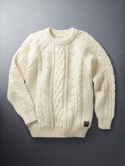 Creme - Aubin – Westport Aran – Pullover aus Wolle mit Rundhalsausschnitt - Bild 5 von 6