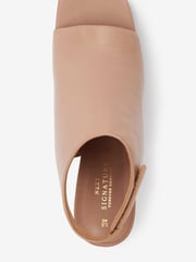 Nude Pink Signature Leather Open Toe Shoe Boots - Image 5 of 7