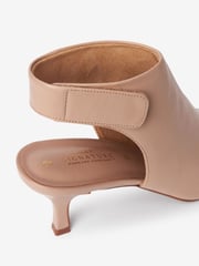 Nude Pink Signature Leather Open Toe Shoe Boots - Image 7 of 7