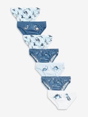 Blue Dino 7 Pack Briefs (1.5-16yrs) - Image 1 of 2