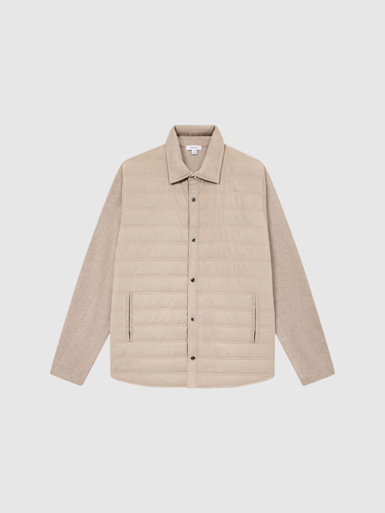 Reiss Wandsworth Gesteppte Hybrid-Jacke aus Alcantra - Bild 2 von 7 Reiss Wandsworth Gesteppte Hybrid-Jacke aus Alcantra - Bild 2 von 7