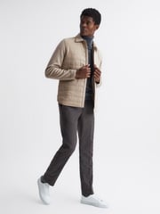 Reiss Wandsworth Gesteppte Hybrid-Jacke aus Alcantra - Bild 3 von 7
