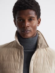 Reiss Wandsworth Gesteppte Hybrid-Jacke aus Alcantra - Bild 4 von 7