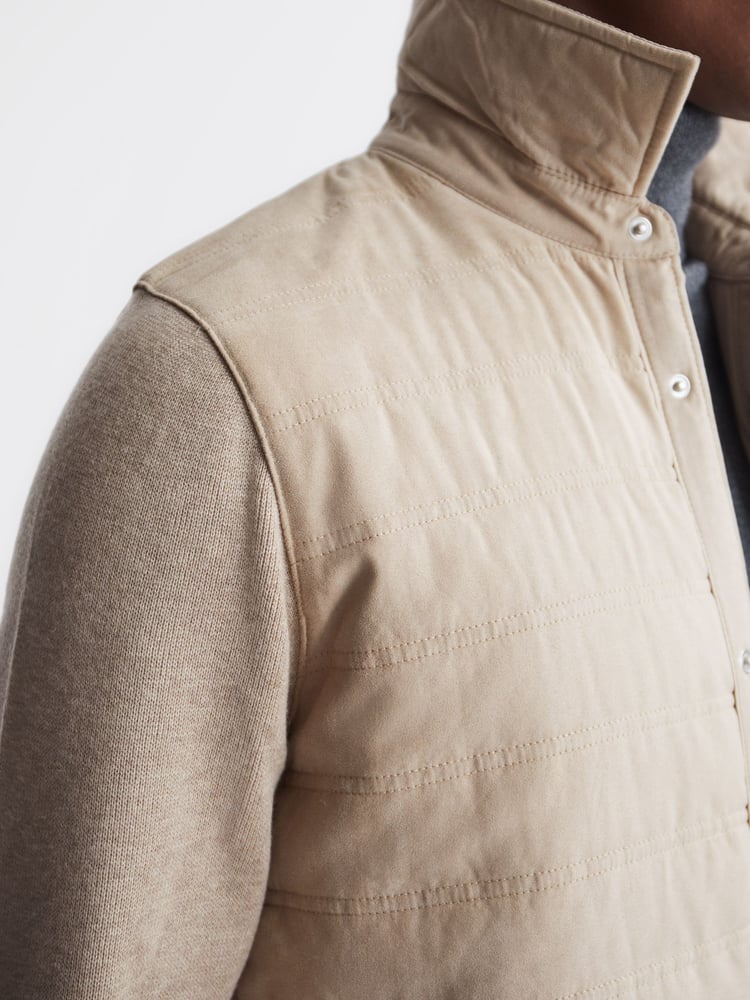Reiss Wandsworth Gesteppte Hybrid-Jacke aus Alcantra - Bild 7 von 7