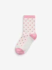 Colourful 7 Pack Cotton Rich Spot Stripe Ankle Socks - Image 7 of 8