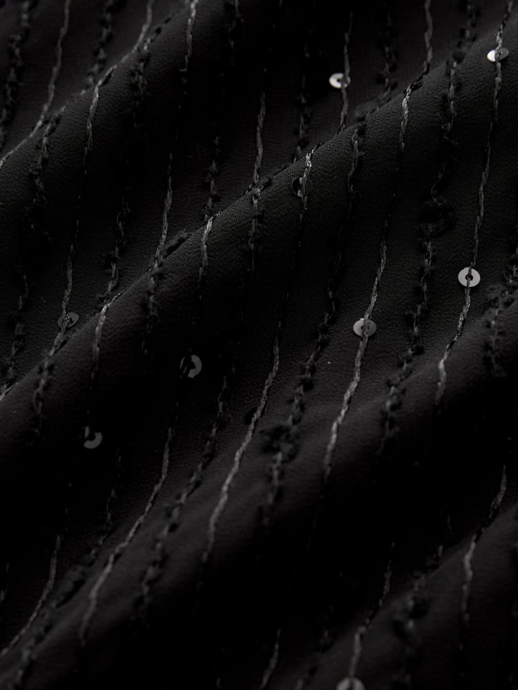 Black Sequin Long Sleeve  Shirt - Image 7 of 7