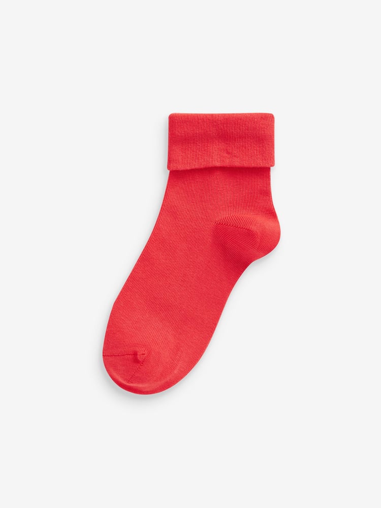 Rosa, Grün, Blau und Weiß - Umschlagsocken mit hohem Baumwollanteil im 7er-Pack - Bild 2 von 7