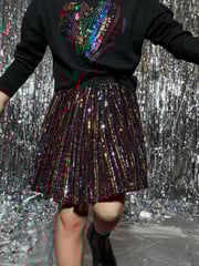 Rainbow Stripe Sequin Skirt (3-16yrs) - Image 1 of 7