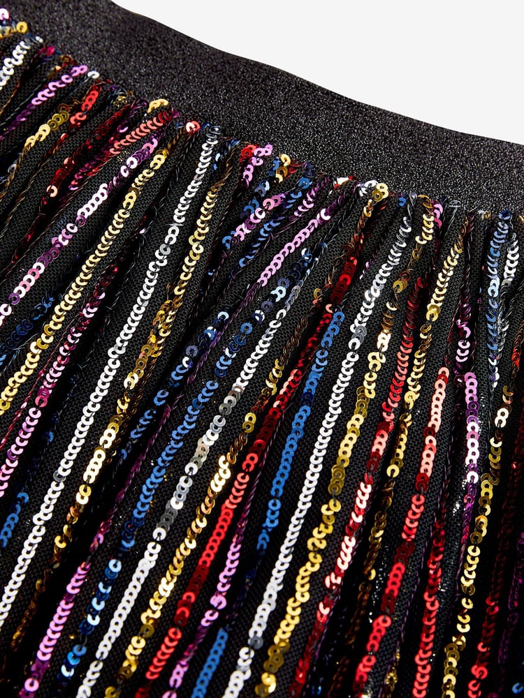 Rainbow Stripe Sequin Skirt (3-16yrs) - Image 7 of 7