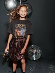 Pink Metallic Pleat Skirt (3-16yrs) - Image 1 of 8