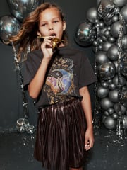 Pink Metallic Pleat Skirt (3-16yrs) - Image 3 of 8