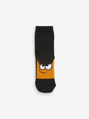 Black/ Bright Faces Cotton Rich Socks 7 Pack - Image 4 of 8