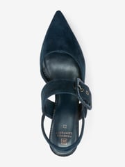 Navy Blue Forever Comfort® Leather Buckle Detail Shoes - Image 5 of 6