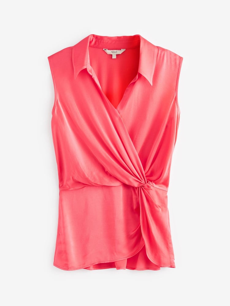 Pink Sleeveless Twist Blouse - Image 1 of 1