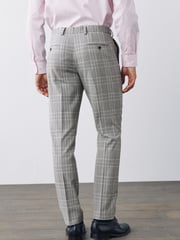 Light Grey Skinny Fit Check Suit: Trousers - Image 3 of 8