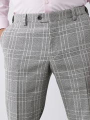 Light Grey Skinny Fit Check Suit: Trousers - Image 4 of 8