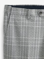 Light Grey Skinny Fit Check Suit: Trousers - Image 7 of 8