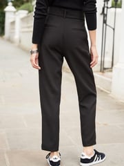 Black Tailored Belted Taper Trousers - Image 4 of 7