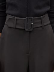 Black Tailored Belted Taper Trousers - Image 5 of 7