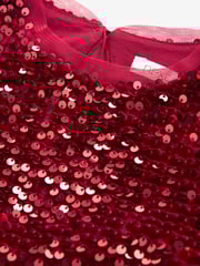 Red Velour Sequin Party Dress (3-16yrs) - Image 5 of 5