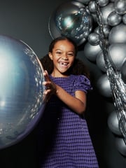 Purple Sequin Sparkle Jersey Dress (3-16yrs) - Image 5 of 5