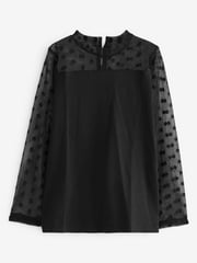 Black 2-In-1 Mesh Top And Silver Sequin Party Dress (3-16yrs) - Image 6 of 7