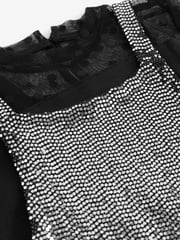 Black 2-In-1 Mesh Top And Silver Sequin Party Dress (3-16yrs) - Image 7 of 7