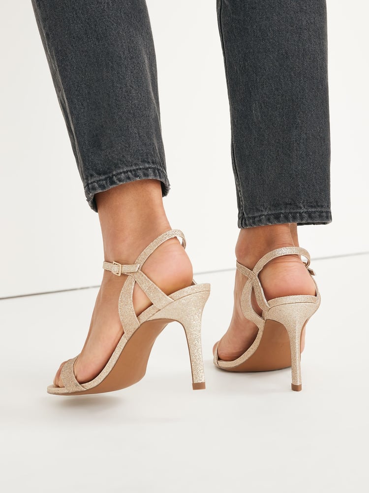 Shimmer Regular/Wide Fit Forever Comfort® Strappy Skinny Heel Sandals - Image 2 of 6