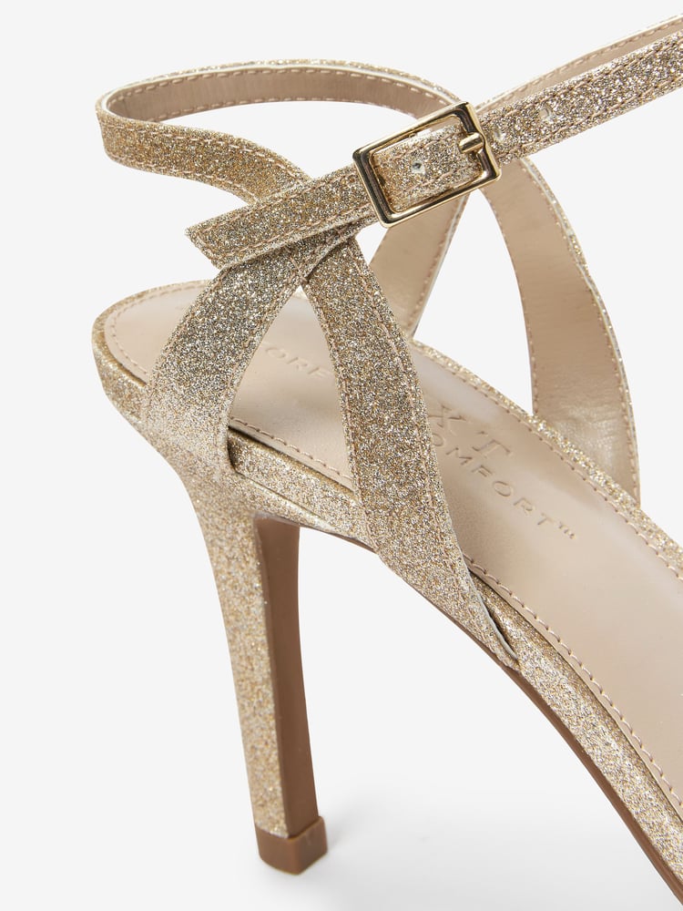 Shimmer Regular/Wide Fit Forever Comfort® Strappy Skinny Heel Sandals - Image 6 of 6